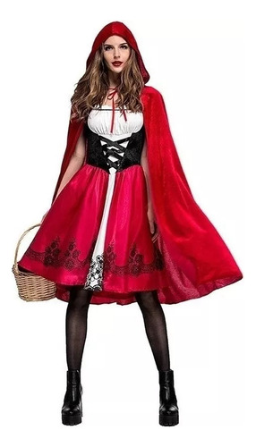 Halloween Caperucita Roja Disfraz Para Adultos Fiesta Cospla