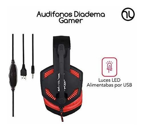 Hanylish Audífonos Gamer, Diadema Con Micrófono Ajustable, S