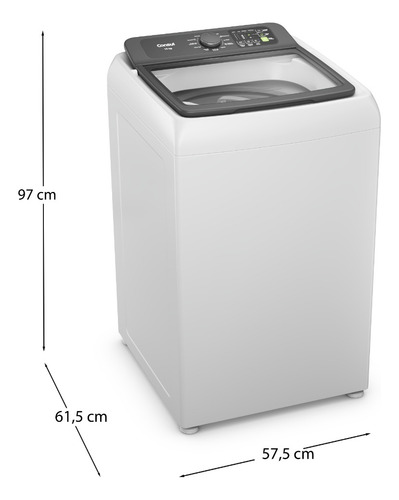 Lavadora blanca Consul de 13 kg con modo ecológico