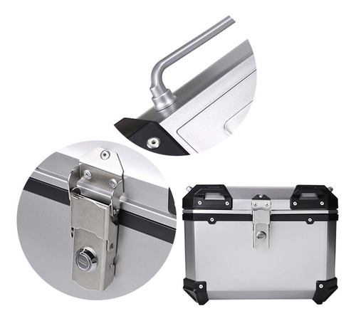 Imagen 4 de 9 de Caja Moto Top Case Abs Baul Trasero 35 L Con Respaldo