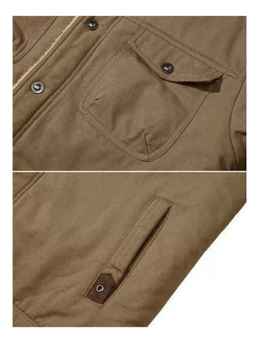 . Jaqueta Masculina Forrada Com Lã Grossa E Quente