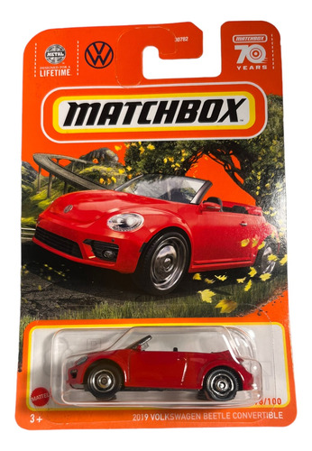 Matchbox 70 Years 2019 Volkswagen Beetle Convertible Rojo