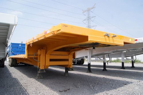Remolque Cama Baja 40 A 53 Pies De 3 Ejes Cuello De Ganso