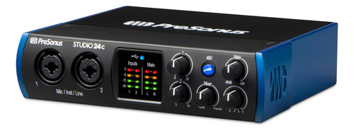 Presonus Studio 24c 2x2, 192 Khz, Interface De Áudio Usb Com