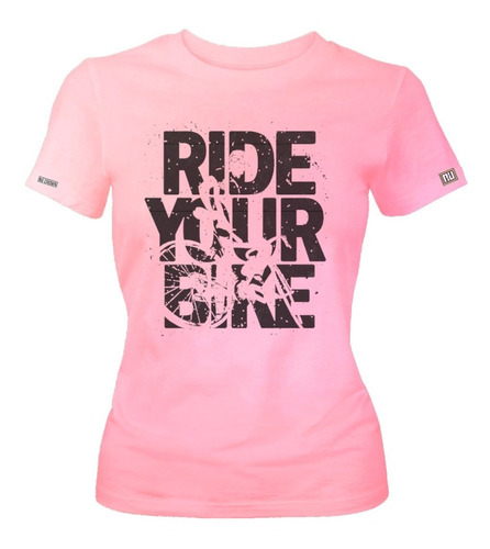 Camiseta Ride Your Bike Bicicleta Ciclismo Mujer Inp Edc