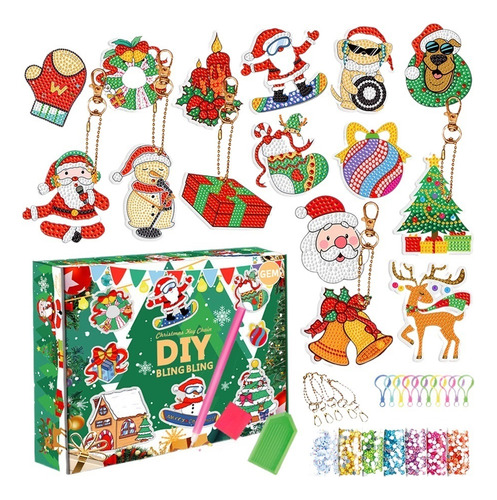 Diy Diamond Painting Kit Keychain Bags Christmas Tree