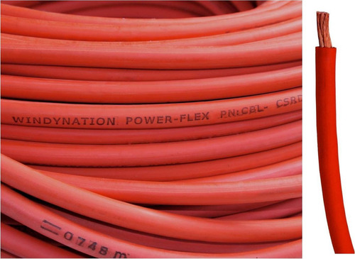 2 Awg Alambre 40 Pie Ft Rojo Bateria Soldadura Cobre Puro 