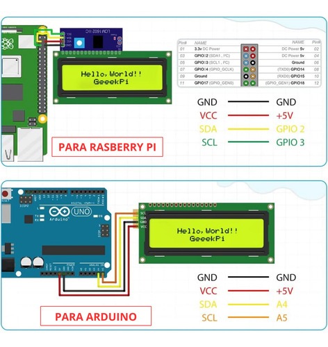 Display Lcd 16x2 1602 Fundo Verde