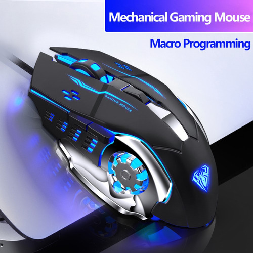 Mouse Gamer Tinji Tj-1 Optico 3200 Dpi Usb Led 6 Botones
