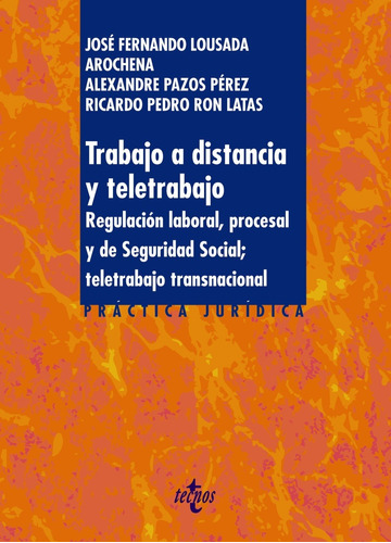 Trabajo A Distancia Y Teletrabajo - Lousada Arochena  - *