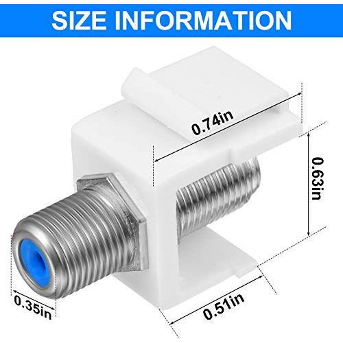 Enchufe De Inserción Trapezoidal Rg6 Tipo F Con Blue Inner C