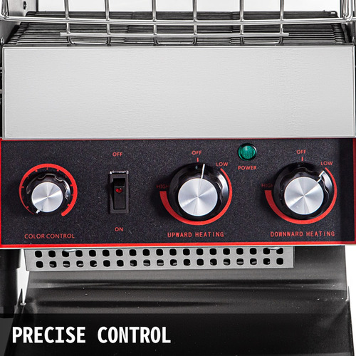 Vevor Horno Comercial Eléctrico Pizza 2600w Tostadora Inox Color Plateado