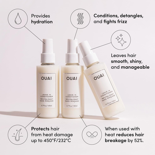 Kit De Viagem Ouai Com Condicionador Leave In, Shampoo Detox
