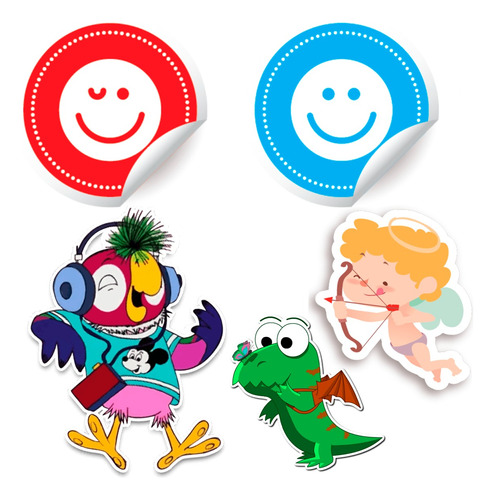 Imagen 1 de 5 de Etiquetas Adhesivas Stickers Personalizados A Full Color 