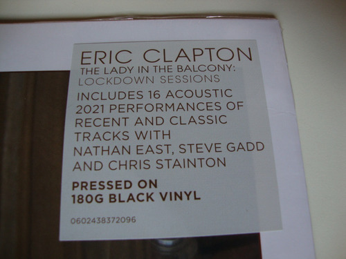 Lp Vinil Duplo - Eric Clapton - The Lady In The Balcony: Loc