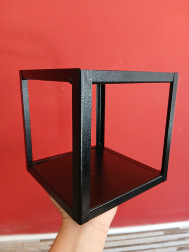 Centro De Mesa Fanal Cubo De Hierro Porta Velas /decoracion