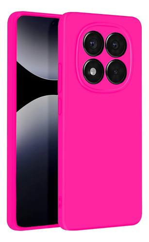 Funda Silicona Case Para Xiaomi Redmi Note 14 Pro 5g Fucsia