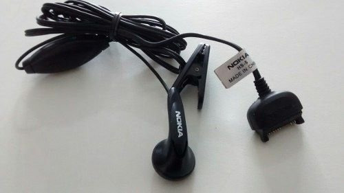 Fone De Ouvido Nokia Plug Antigo C/ Presilha E Botão - Novo