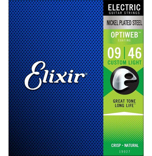 Encordoamento Elixir Optiweb Light P/ Guitarra 9/46 - Ec0396