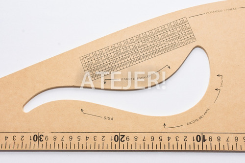 Imagen 2 de 7 de Escuadra Fime Para Modista De Mdf Fibrofacil