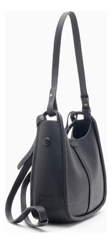 Cartera Cartera Mona 1 Hush Puppies De Mujer Acabado de los herrajes Metálico Color Negro Correa de hombro Negro Diseño de la tela Lisa