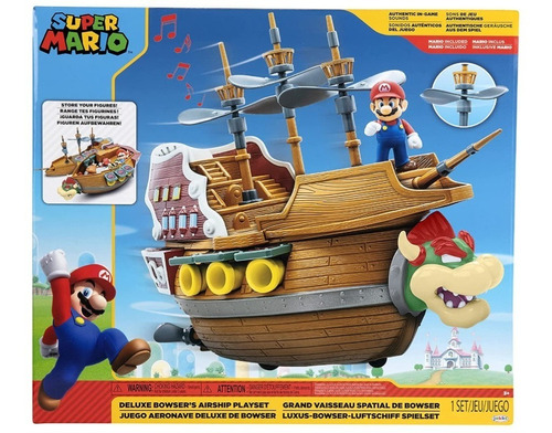 Nintendo Barco Super Mario Dlx Bowser's Airship Playset