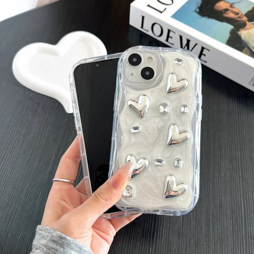 Funda Para iPhone Uso Rudo Preciosa 3d Con Forma De Corazón