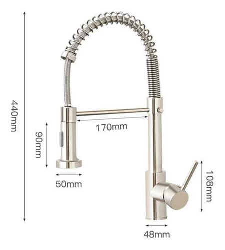 Grifo De Fregadero Con Resorte, Grifo De Cocina Con Rociador