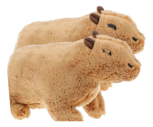 Pack De  2 Peluches  Capibaras Carpincho 18cm  Regalo Niños 