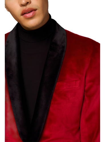 Blazer Burgundy Dinner Jacket Navidad Año Nuevo Halloween