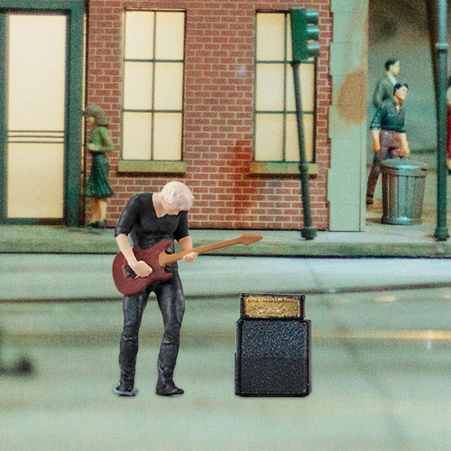 Modelo De Bajista En Miniatura A Escala 1:64, Figuras