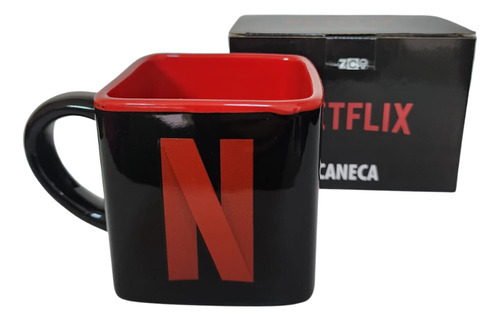 Caneca Cubo 300ml Netflix Brand Zona Criativa