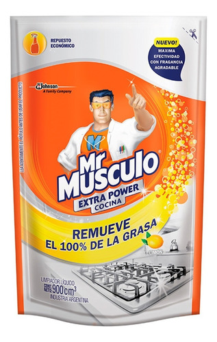 Limpiador Mr Músculo Extra Power limón en doypack 900ml