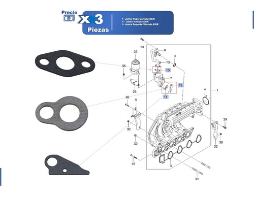 Kit Juntas Valvula Pcv Matiz 1.0 2004 - 2015