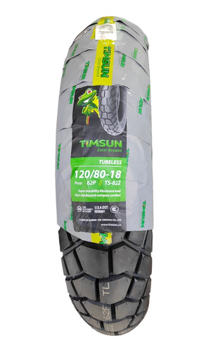 Caucho Timsun 120/80-18 Tl Doble Propisito 