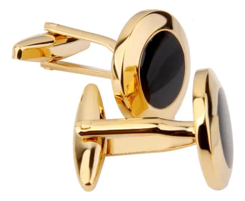 1par Gemelos De Camisa Traje Botón De Collar Color Oro
