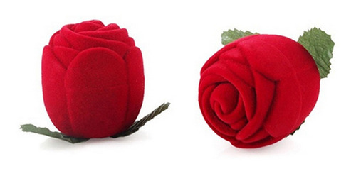 Imagen 4 de 9 de Estuche Caja Anillo Rosa Roja , Compromiso, Regalo