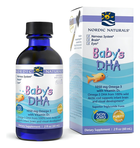 Nordic Naturals Childrens Dha 1050mg Omega 3 Vitamina D3 Sabor S/n