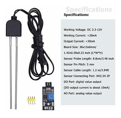 Imagen 7 de 7 de Herramientas Para Bonsai Sensor Resistivo De Humedad Del Sue