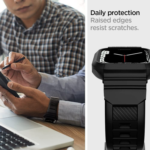 Spigen Rugged Armor Pro - Funda Compatible Con Apple Watch C