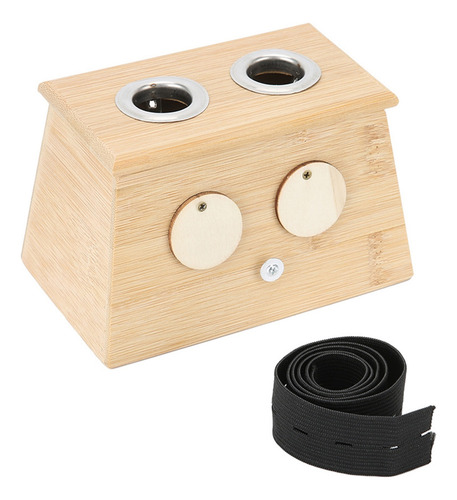 Caja De Moxibustión De Moxa De Bambú Con 2 Agujeros