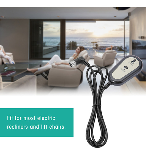 Sillón Reclinable Eléctrico Sofá 2 Botones Control Remoto Ma