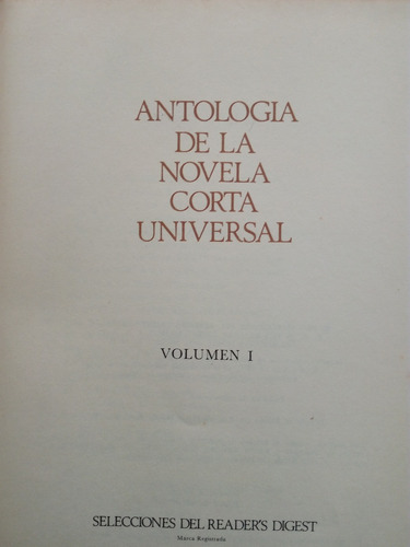 Antología De La Novela Corta Universal