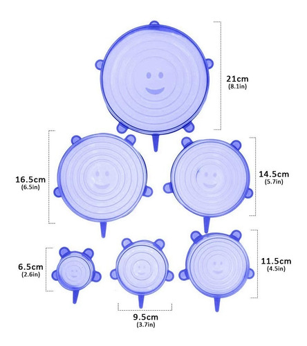 Imagen 3 de 6 de 6 Tapas Hermeticas De Silicon Extensible, Y 5 Paquetes De 6