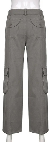 Pantalones Cargo Vintage Con MĂșltiples Bolsillos Para Hombre