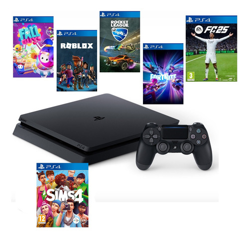 Consola Playsation 4 Ps4 Slim 1tb Con Fc 25 Y Juegos (Reacondicionado)