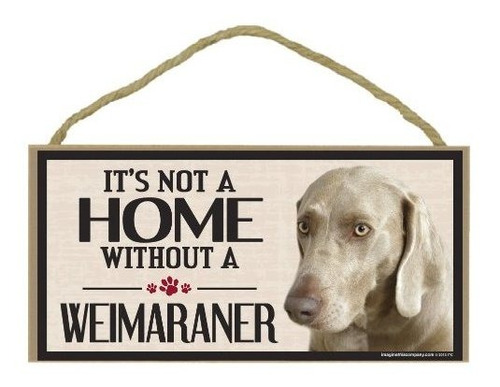 Cartel De Madera Para Perros Weimaraner