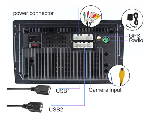 Central Multimídia Android 9 Polegadas Gps Wi-fi Bluetooth
