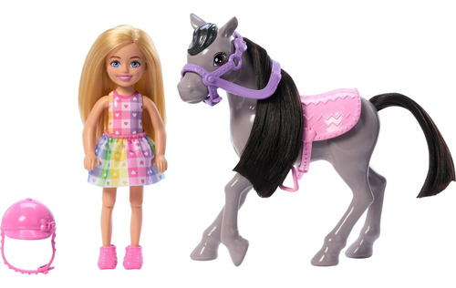 Conjunto De Juguete De Barbie Chelsea Y Caballo W.