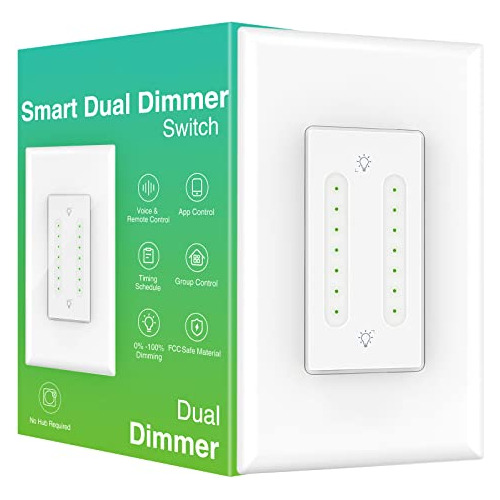 Ghome Smart Dual Dimmer Switch Compatible Con Alexa Qpygc